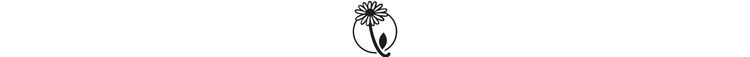 Stilisiertes Icon Blume in weißem Kreis mit schwarzem Rand