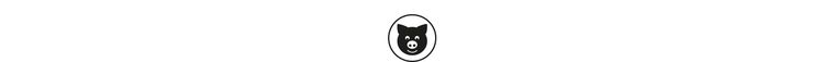 Stilisiertes Icon eines Schweinekopfes in weißem Kreis mit schwarzem Rand